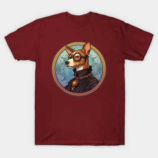 Cool Elegant Dog with Glasses T-Shirt